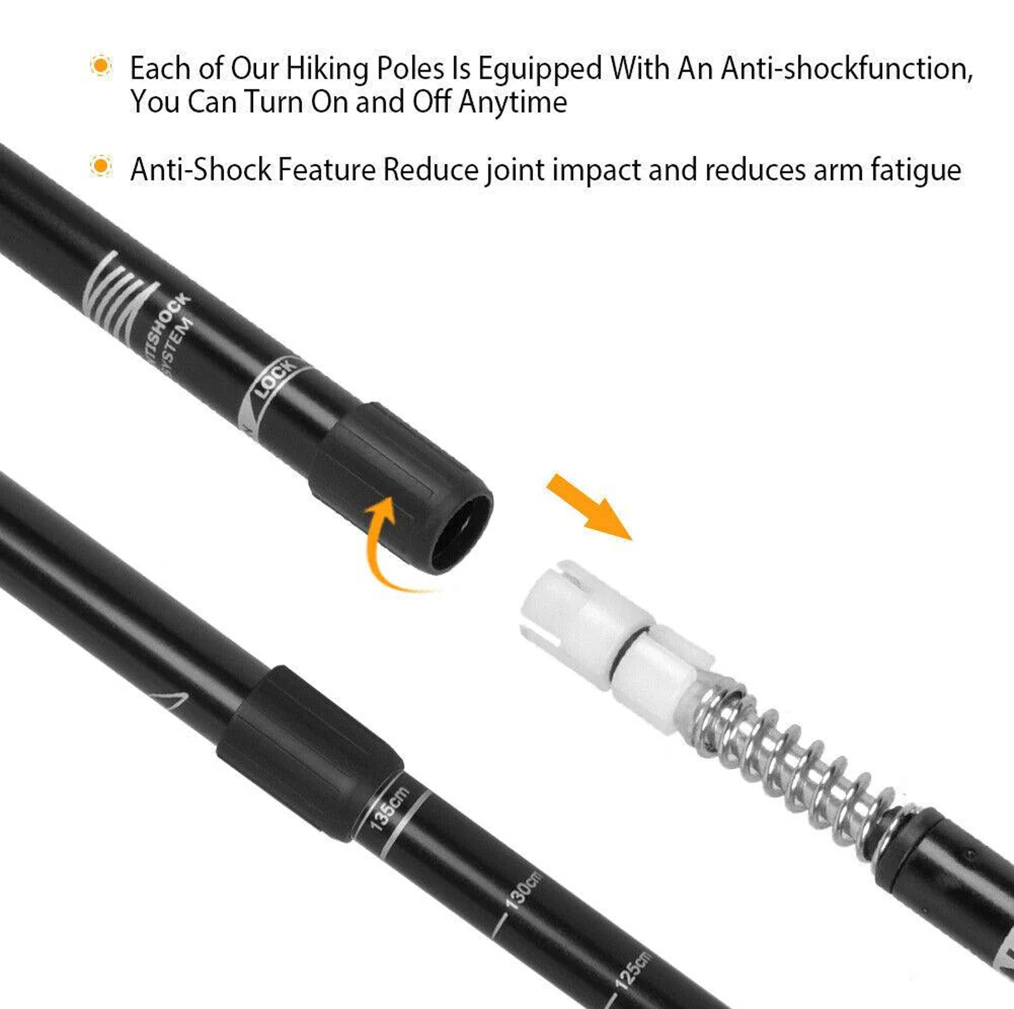 Trekking Pole T Grip Red - Image 3